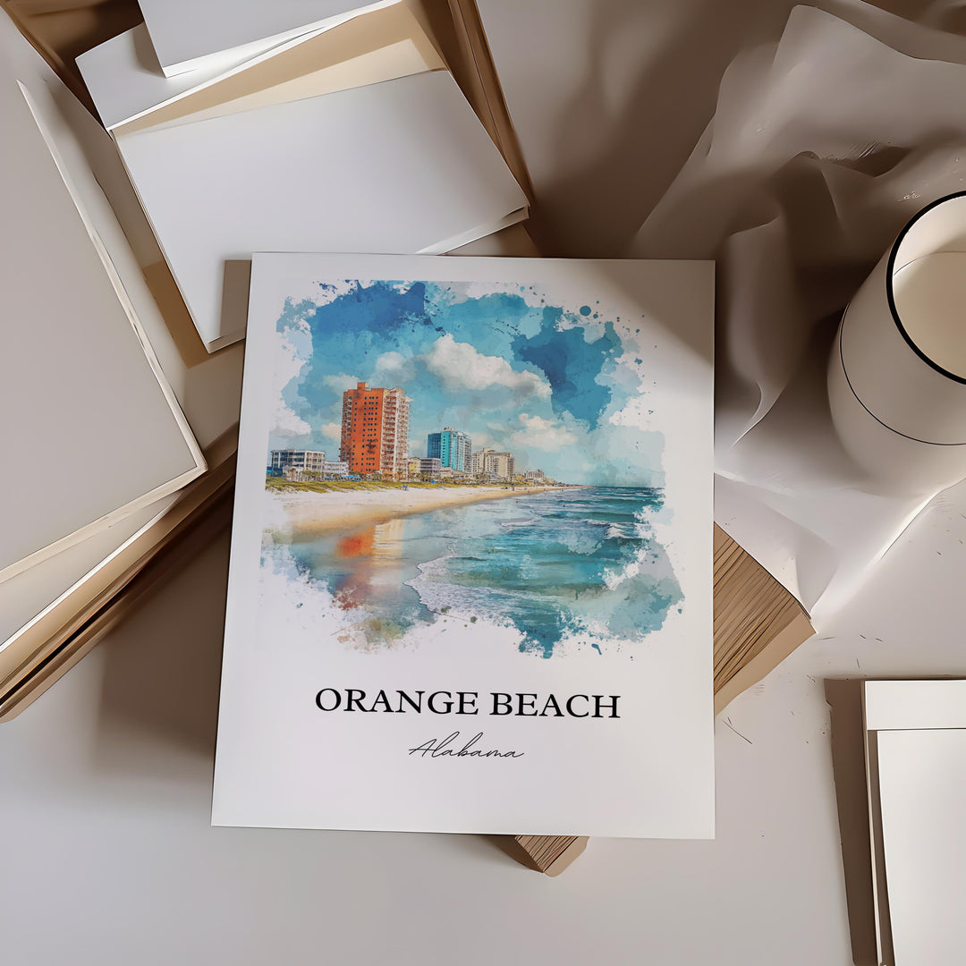 Orange Beach, Alabama – Watercolor Art Print