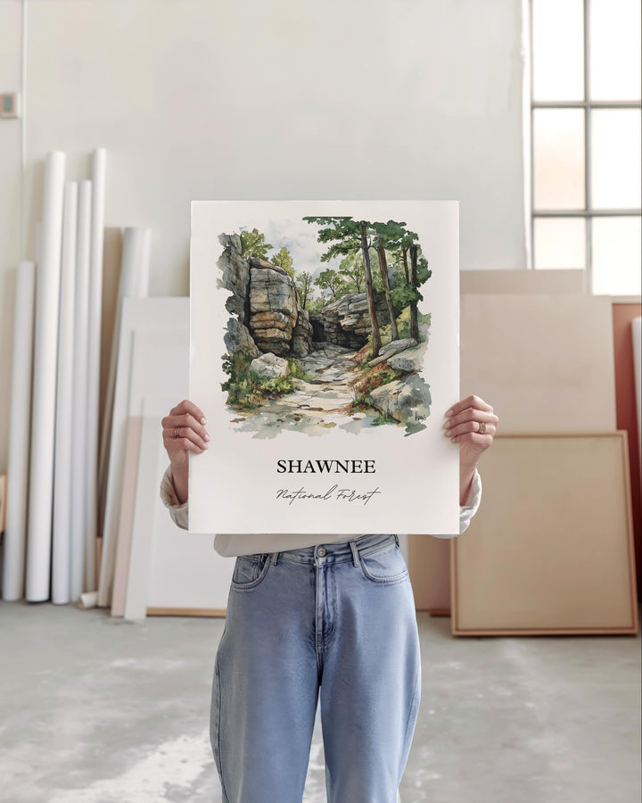 Shawnee National Forest, Illinois – Watercolor Art Print