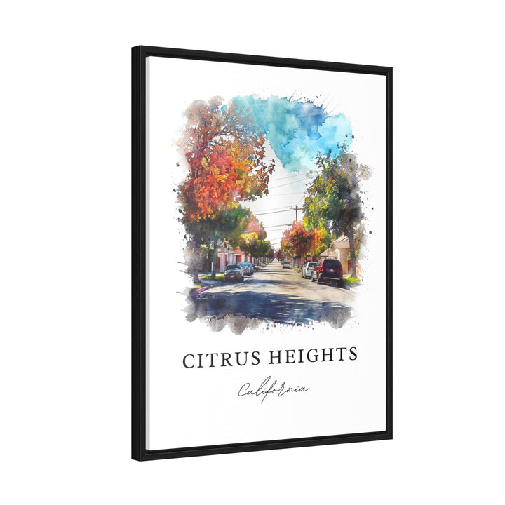 Citrus Heights CA Art, Citrus Heights Print, Sacramento Watercolor Art, Citrus Heights Gift, Travel Poster, Housewarming Gift