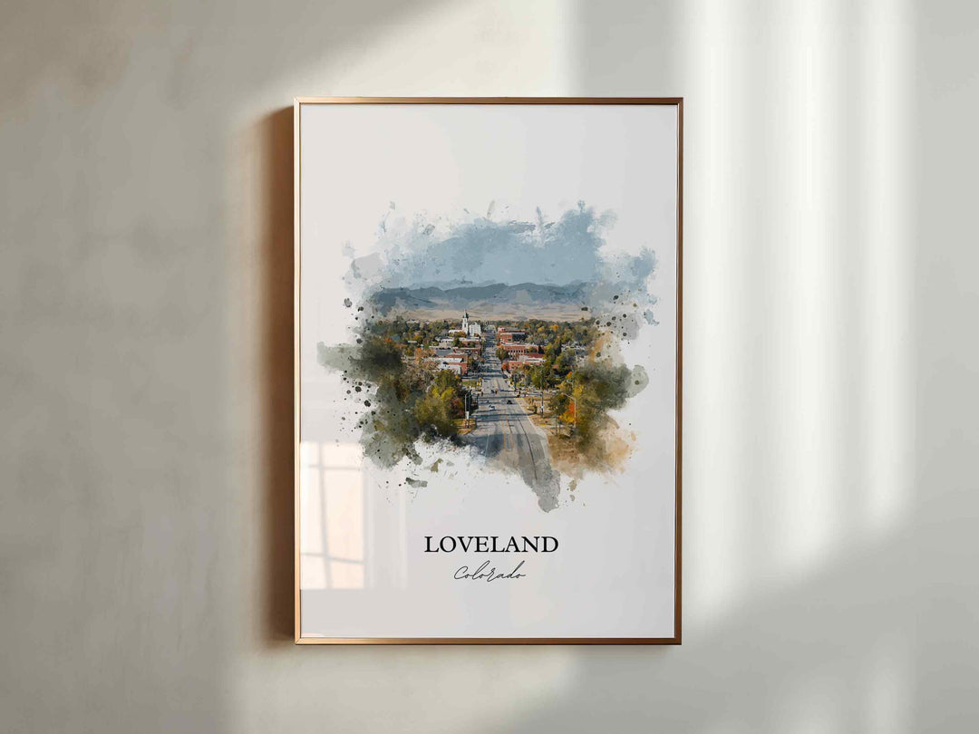 Loveland, Colorado – Watercolor Art Print