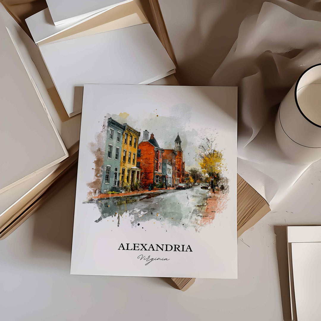 Alexandria, Virginia – Watercolor Art Print