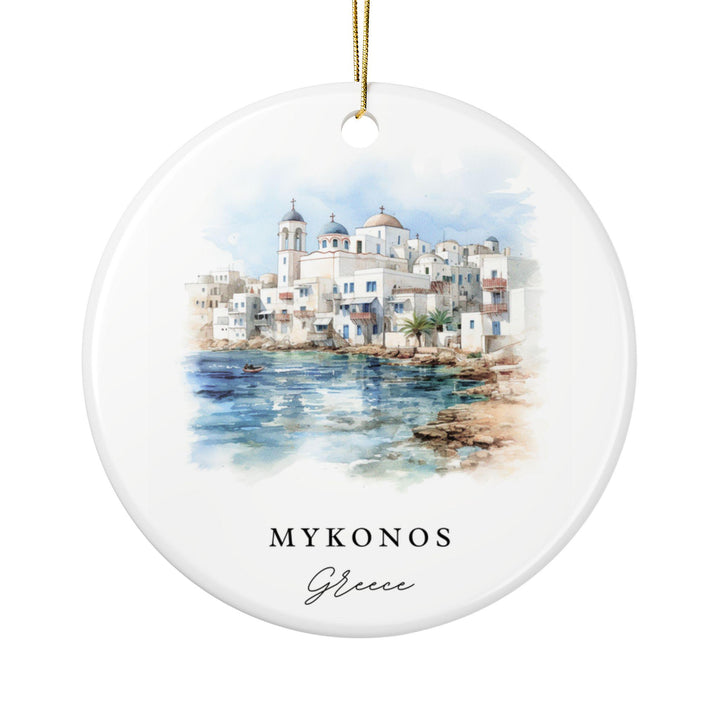 Mykonos Ornament: Unique Mykonos Souvenir, Mykonos Greece Xmas Decor, and Authentic Greece Gift