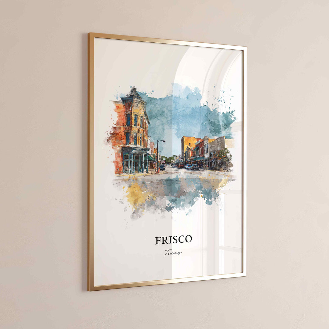 Frisco, Texas – Watercolor Art Print