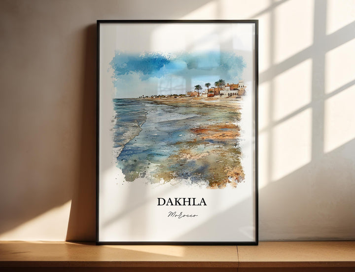 Dakhla, Morocco – Watercolor Art Print