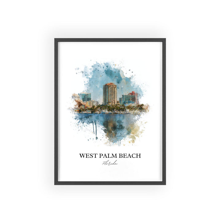 West Palm Beach, Florida – Watercolor Art Print
