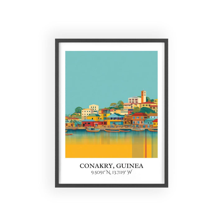 Conakry Wall Art, Conakry Guinea Print, Guinea Watercolor Art, Guinea Gift, Guinea Africa Travel Print, Travel Poster, Housewarming Gift