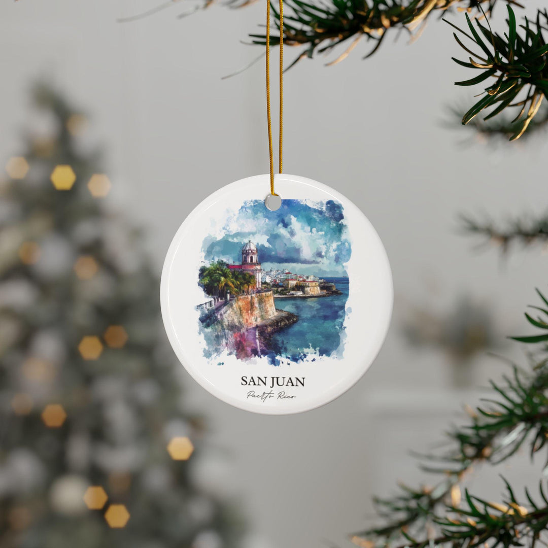 San Juan Puerto Rico Ornament: Unique San Juan Souvenir, Puerto Rico Xmas Decor, and Authentic San Juan Puerto Rico Gift