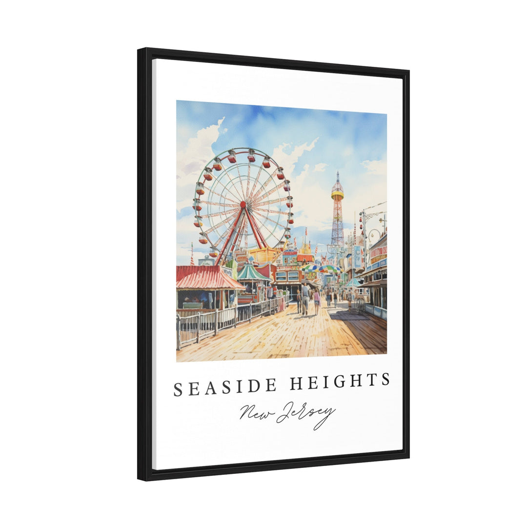 Seaside Jersey Shore traditional travel art - Seaside, Jersey Shore poster, Wedding gift, Birthday present, Custom Text, Personalized Gift