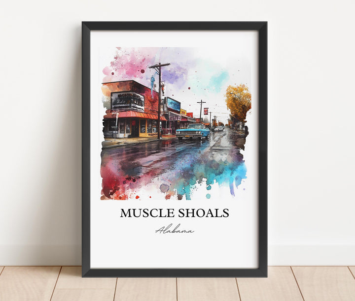 Muscle Shoals Wall Art - Alabama Print