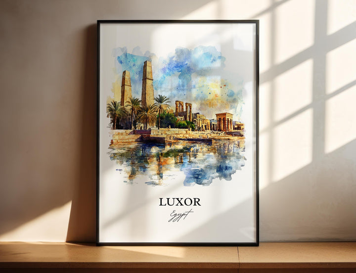 Luxor, Egypt – Watercolor Art Print