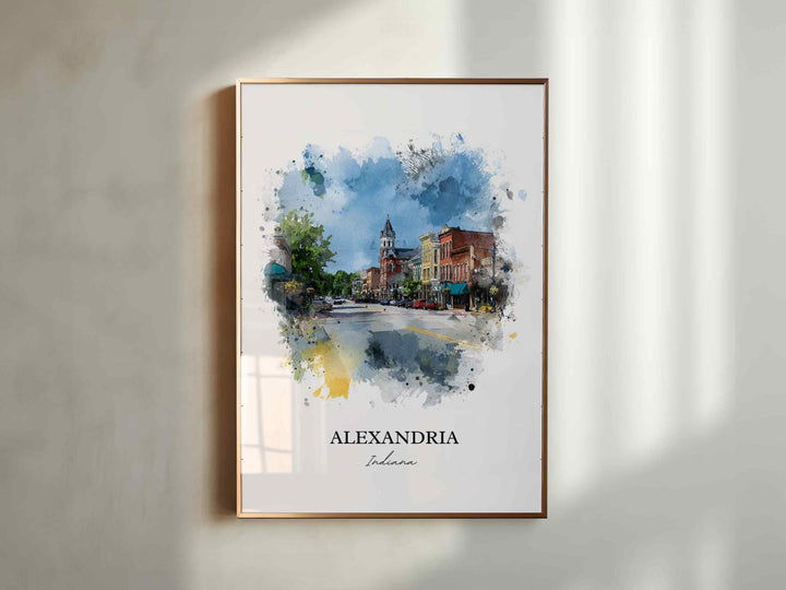 Alexandria, Indiana – Watercolor Art Print