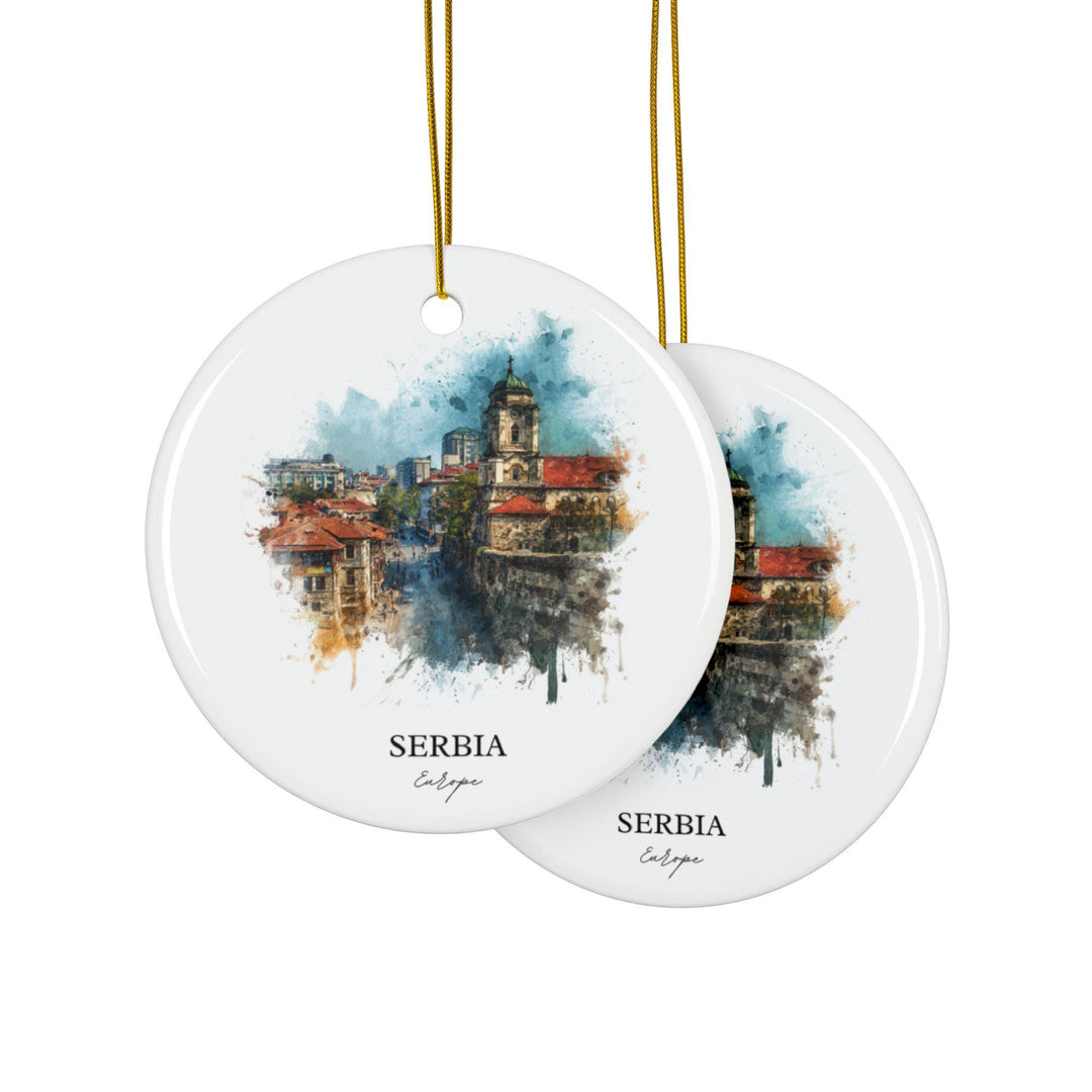 Serbia Ornament: Unique Serbia Souvenir, Serbia Xmas Decor, and Authentic Belgrade Serbia Gift