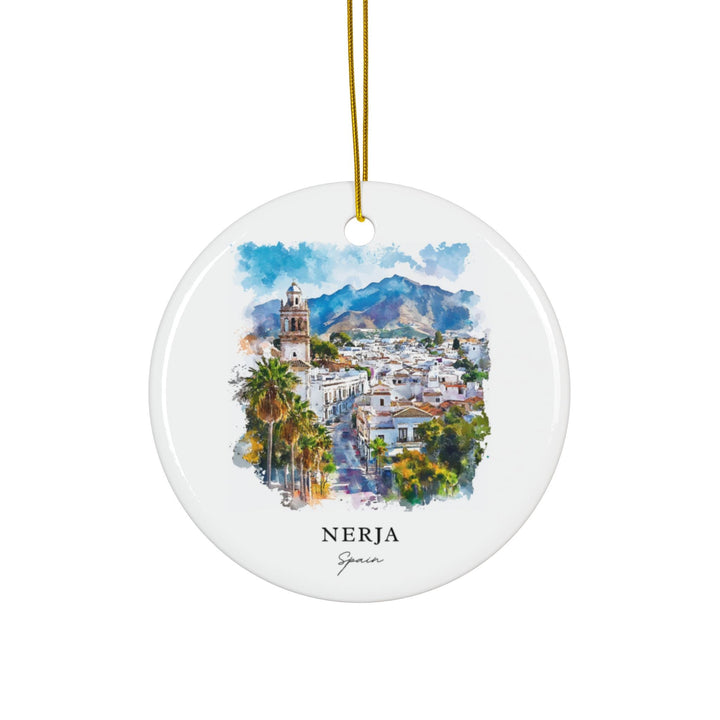 Nerja Spain Ornament: Unique Nerja Souvenir, Nerja Espana Xmas Decor, and Authentic Nerja Spain Christmas Gift