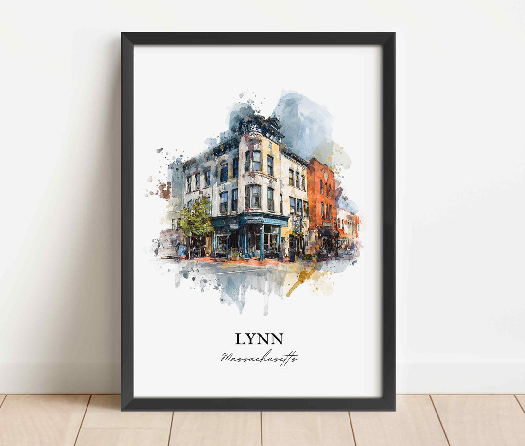 Lynn, Massachusetts, USA – Watercolor Art Print