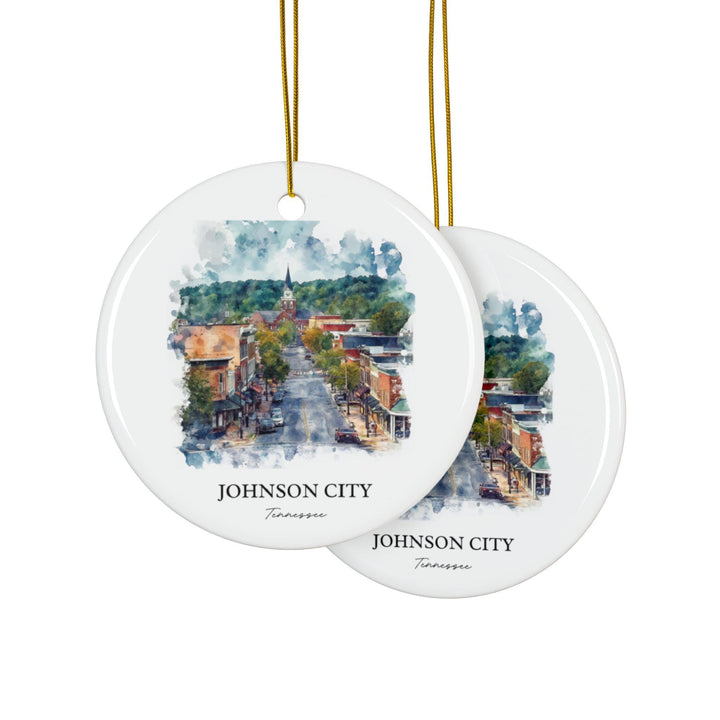 Johnson City TN Ornament: Unique Johnson City Souvenir, Tennessee Xmas Decor, and Authentic Johnson City Gift