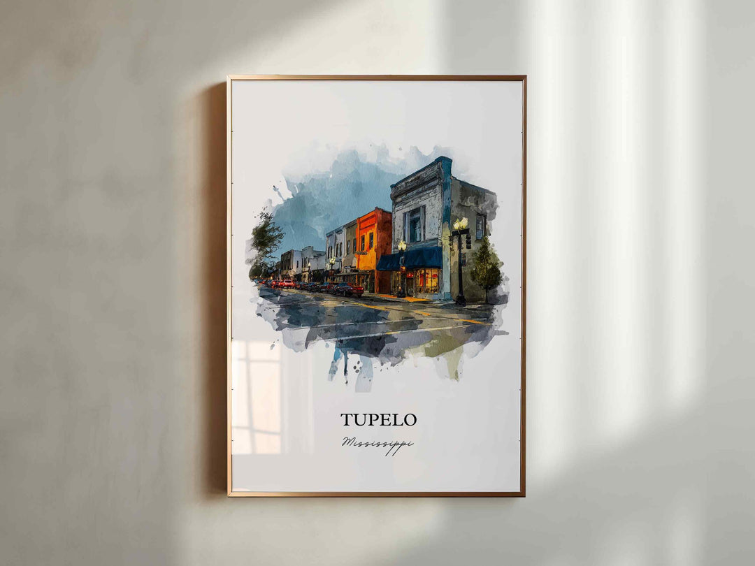 Tupelo, Mississippi – Watercolor Art Print