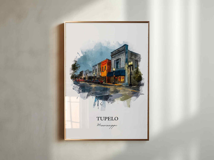 Tupelo, Mississippi – Watercolor Art Print