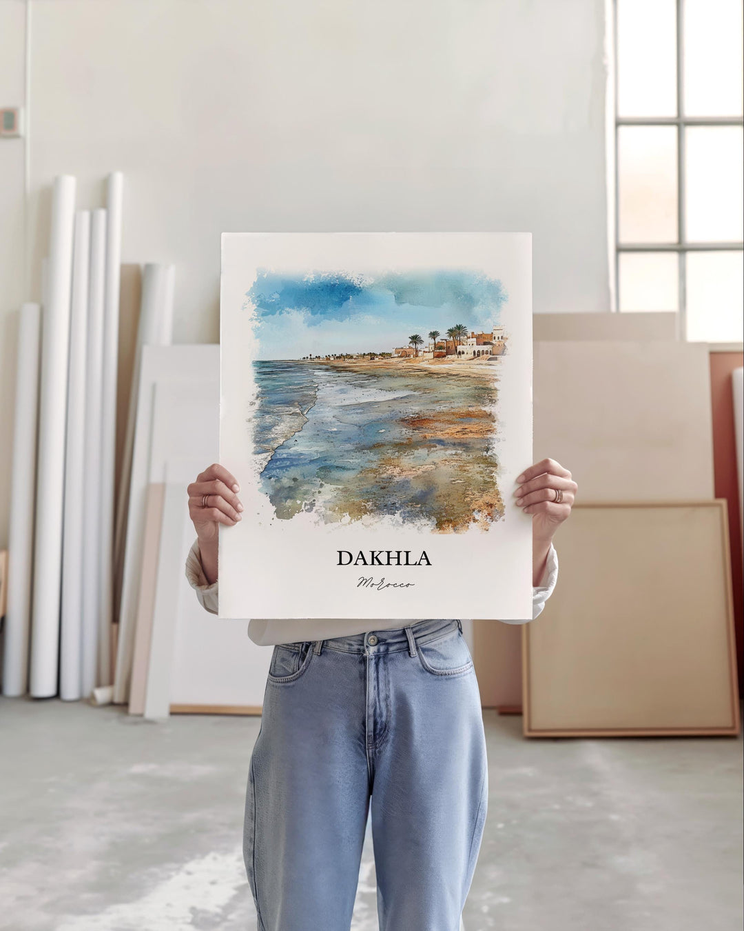 Dakhla, Morocco – Watercolor Art Print