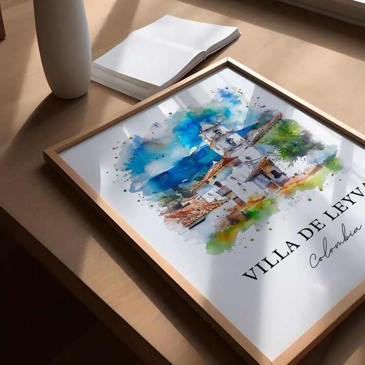 Villa de Leyva Wall Art, Colombia Print, Bogotá Watercolor, Bogotá Colombia Gift, Travel Poster, Housewarming Gift