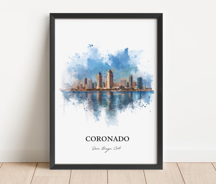 Coronado, California – Watercolor Art Print