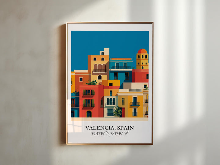 Valencia Spain Art, Valencia Retro Travel Art, Valencia Spain Home Decor, Spain Gift, Spain Travel Art, Travel Prints, Housewarming Gift