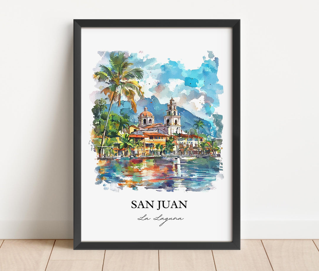 San Pedro La Laguna Wall Art, Guatemala Print, Guatemala Artwork, San Pedro La Laguna Gift, Travel Print, Travel Poster, Housewarming Gift