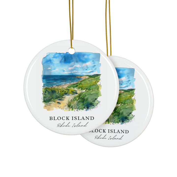 Block Island Ornament: Unique Block Island RI Souvenir, Block Island Xmas Decor, and Authentic Rhode Island Gift