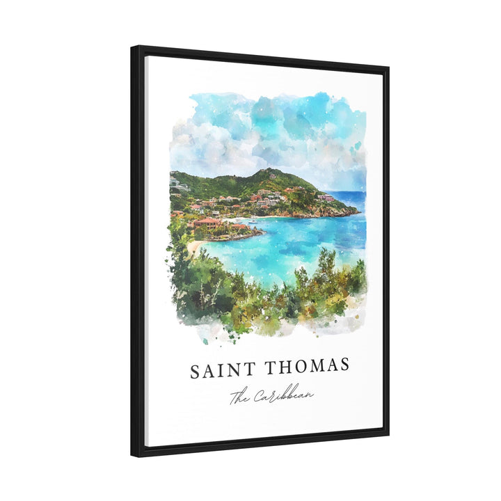 Saint Thomas Wall Art, St Thomas Print, St Thomas Watercolor Art, US Virgin Islands Gift,