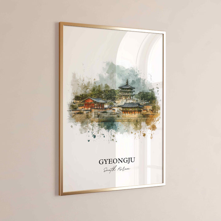 Gyeongju, South Korea – Watercolor Art Print