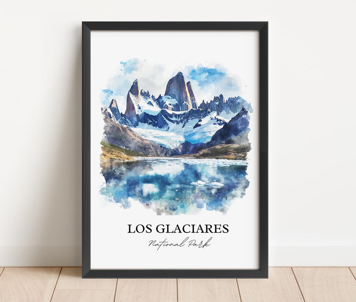 Los Glaciares National Park Art, Austral Andes Print, Argentina Artwork, Los Glaciares Park, Travel Print, Travel Poster, Housewarming Gift