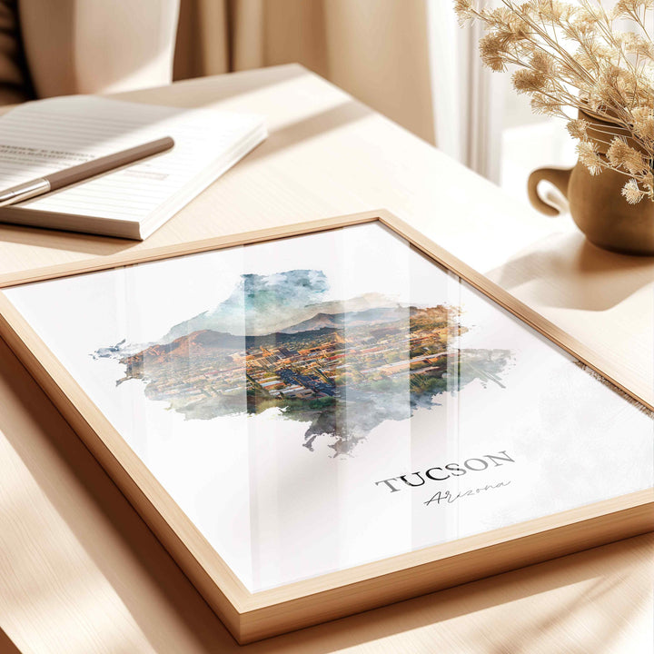 Tucson, Arizona – Watercolor Art Print