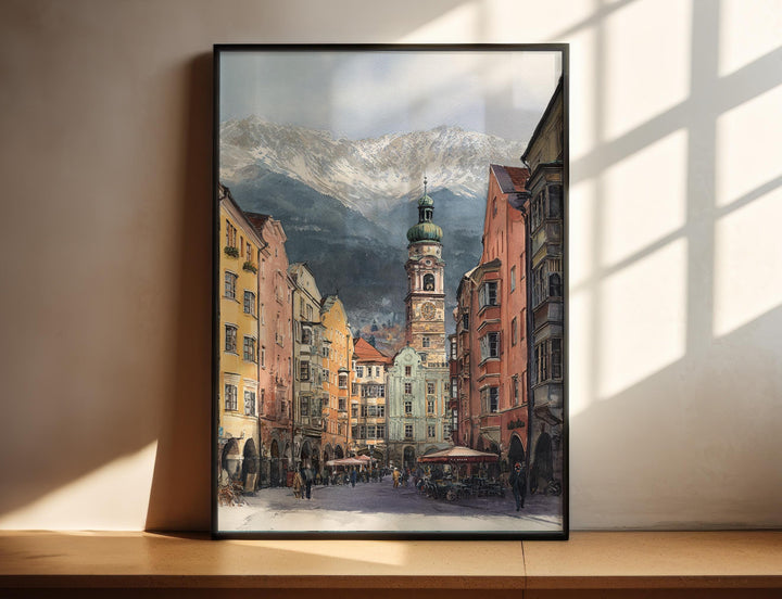 Innsbruck Austria Watercolor Art Innsbruck Travel Print Innsbruck Artwork Innsbruck Austria Decor Austria Wall Art