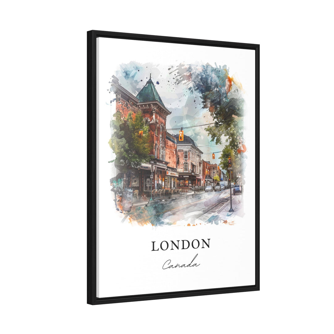 London Canada Wall Art, London Ontario Print, London Watercolor, London Lake Erie Gift,