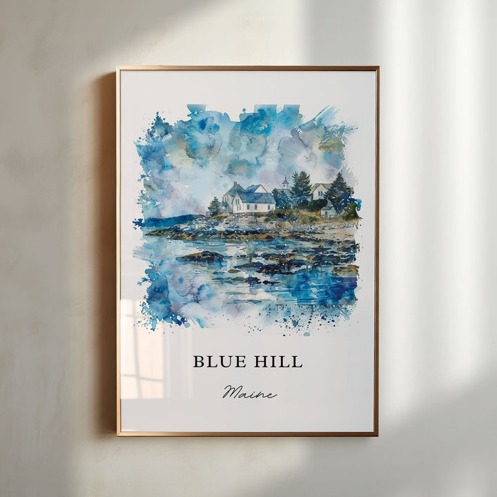 Blue Hills Maine Wall Art - Hancock County Print