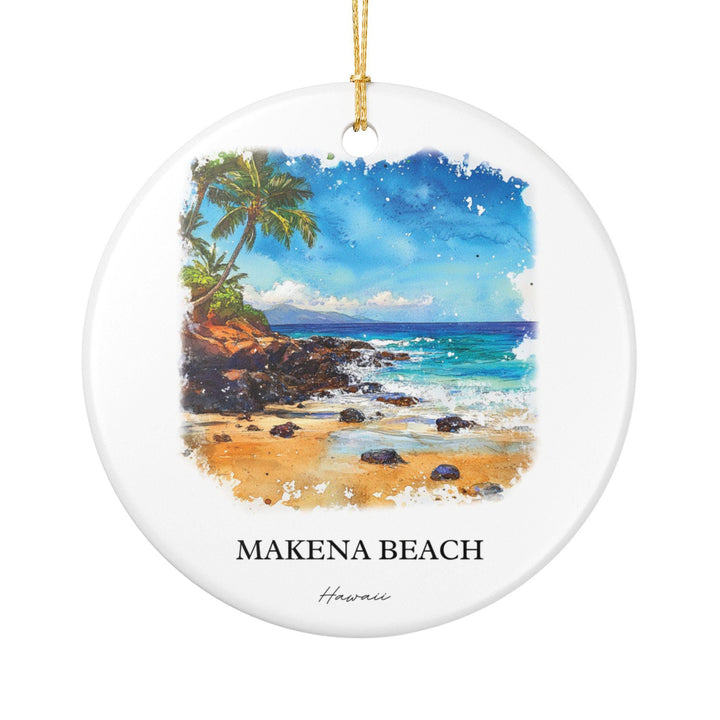 Makena Beach Ornament: Unique Makena Beach Souvenir, Hawaii Xmas Decor, and Authentic Makena Beach Gift