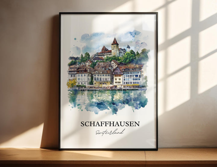 Schaffhausen Travel Print Wall Art Schaffhausen Wall Home Décor Schaffhausen Gift Art Lovers Switzerland Art Lover Gift Schaffhausen Poster