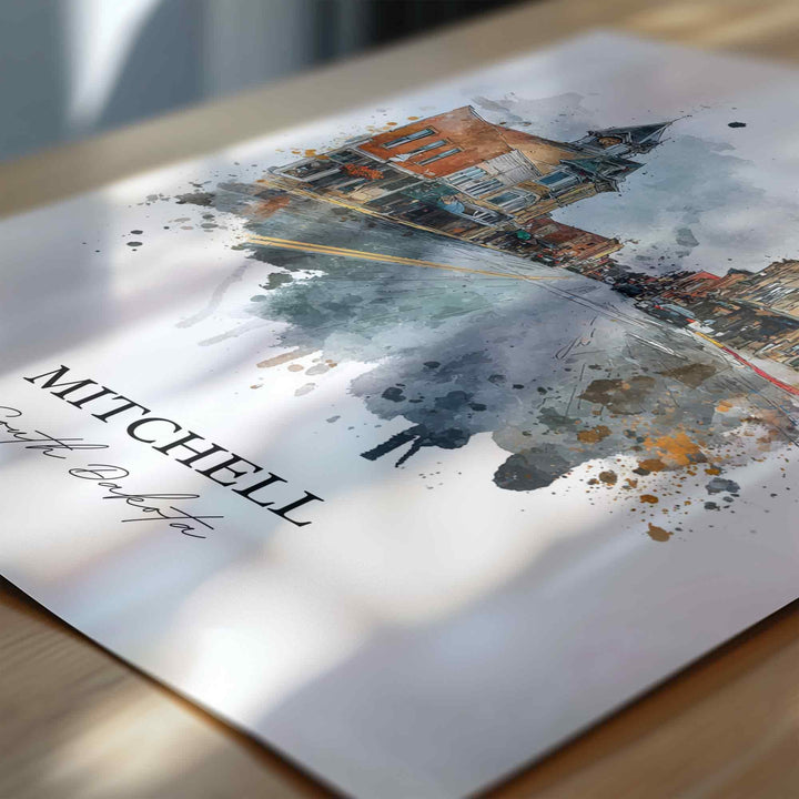 Mitchell, South Dakota – Watercolor Art Print
