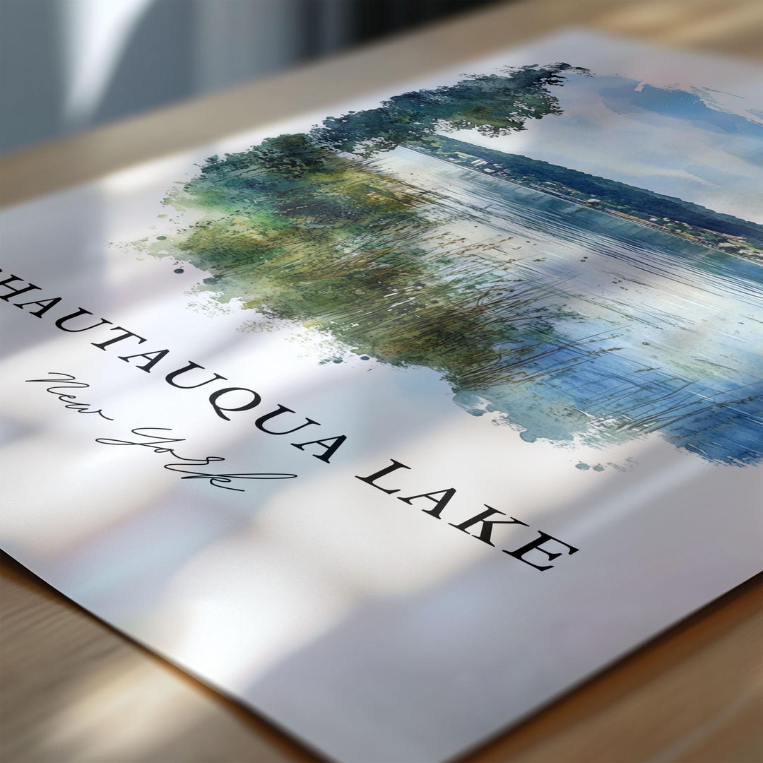 Chautauqua Lake Art, Chautauqua NY Print, Jamestown New York Artwork, Chautauqua Lake Gift, Travel Print, Travel Poster, Housewarming Gift
