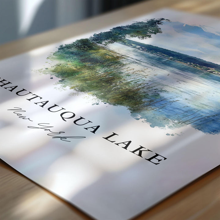 Chautauqua Lake Art, Chautauqua NY Print, Jamestown New York Artwork, Chautauqua Lake Gift, Travel Print, Travel Poster, Housewarming Gift