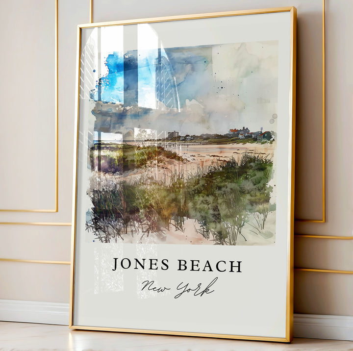 Jones Beach NY Wall Art, Jones Beach Print, Wantagh Wall Art, NY Beach Gift, Travel Print, Travel Poster, Travel Gift, Housewarming Gift