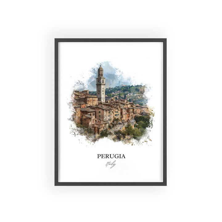 Perugia, Italy – Watercolor Art Print