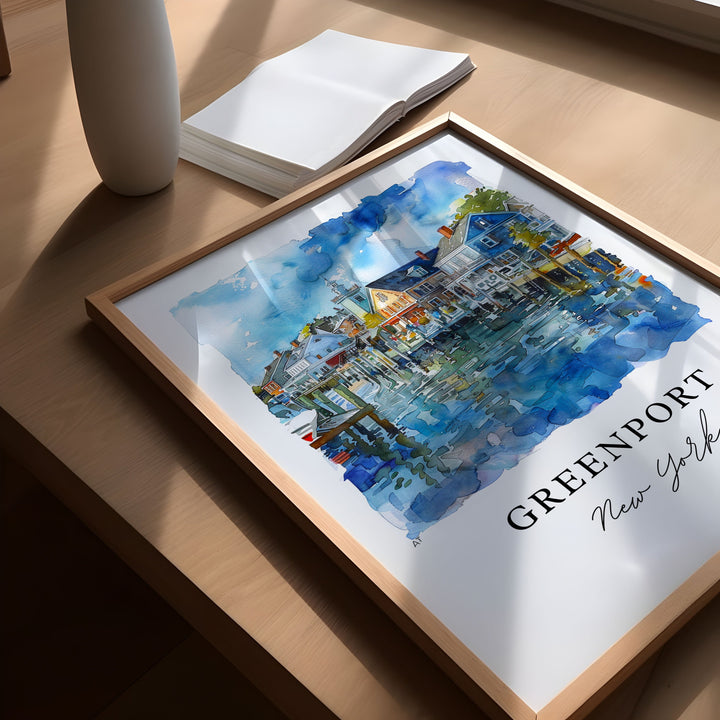 Greenport, USA – Watercolor Art Print