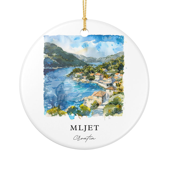 Mljet Croatia Ornament: Unique Mljet Souvenir, Mljet Xmas Decor, and Authentic Mljet Croatia Gift