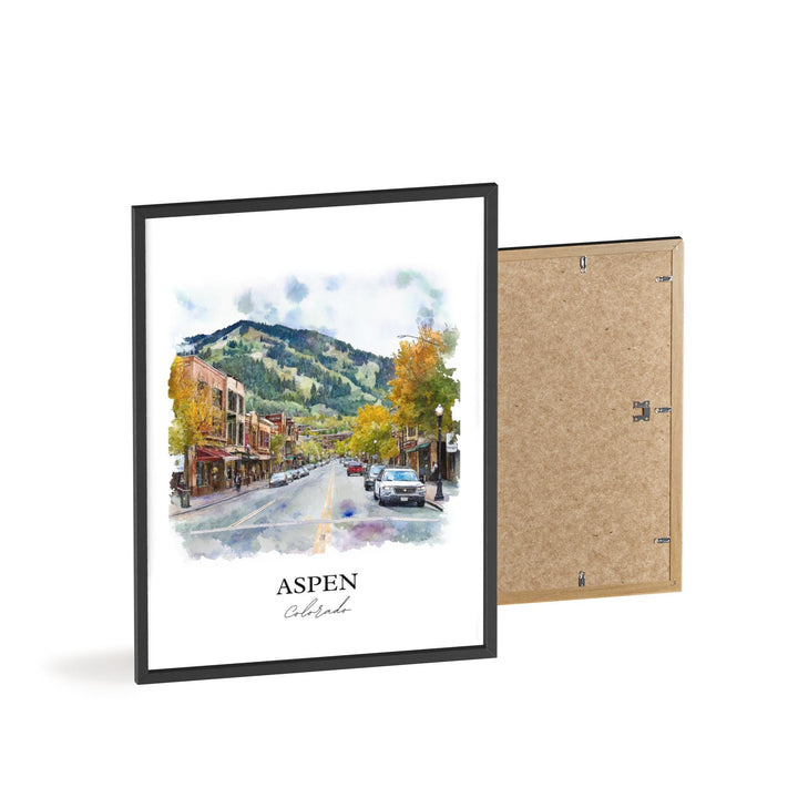 Aspen, Colorado, USA – Watercolor Art Print