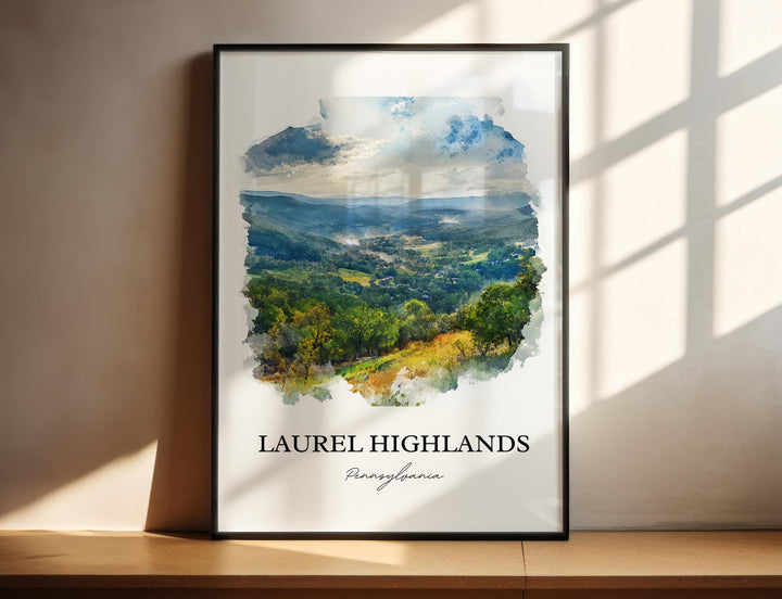 Laurel Highlands Wall Art, Fayette County Print, Pennsylvania Artwork, Laurel Highlands Gift, Travel Print, Travel Poster, Housewarming Gift