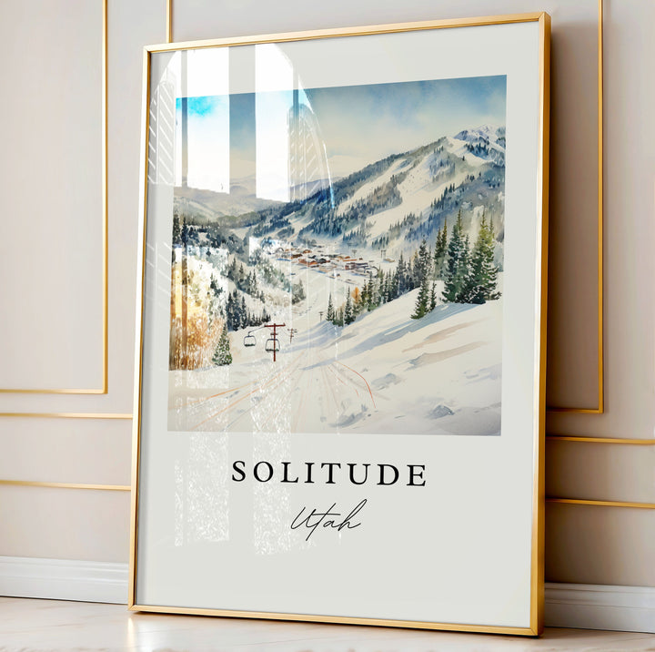 Solitude Utah wall art - Utah, Solitude poster print, Solitude Wedding gift, Birthday present, Custom Text, Perfect Gift