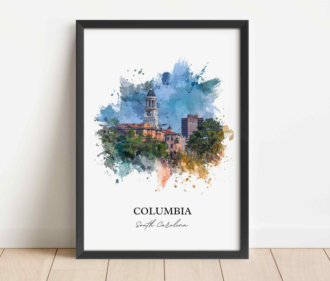Columbia, South Carolina – Watercolor Art Print