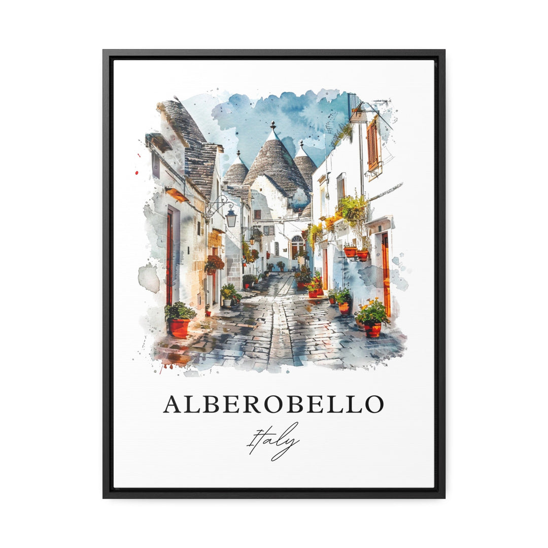 Alberobello Italy Wall Art, Alberobello Italy Print, Alberobello Watercolor, Bari, Apulia Gift, Travel Poster, Housewarming Gift