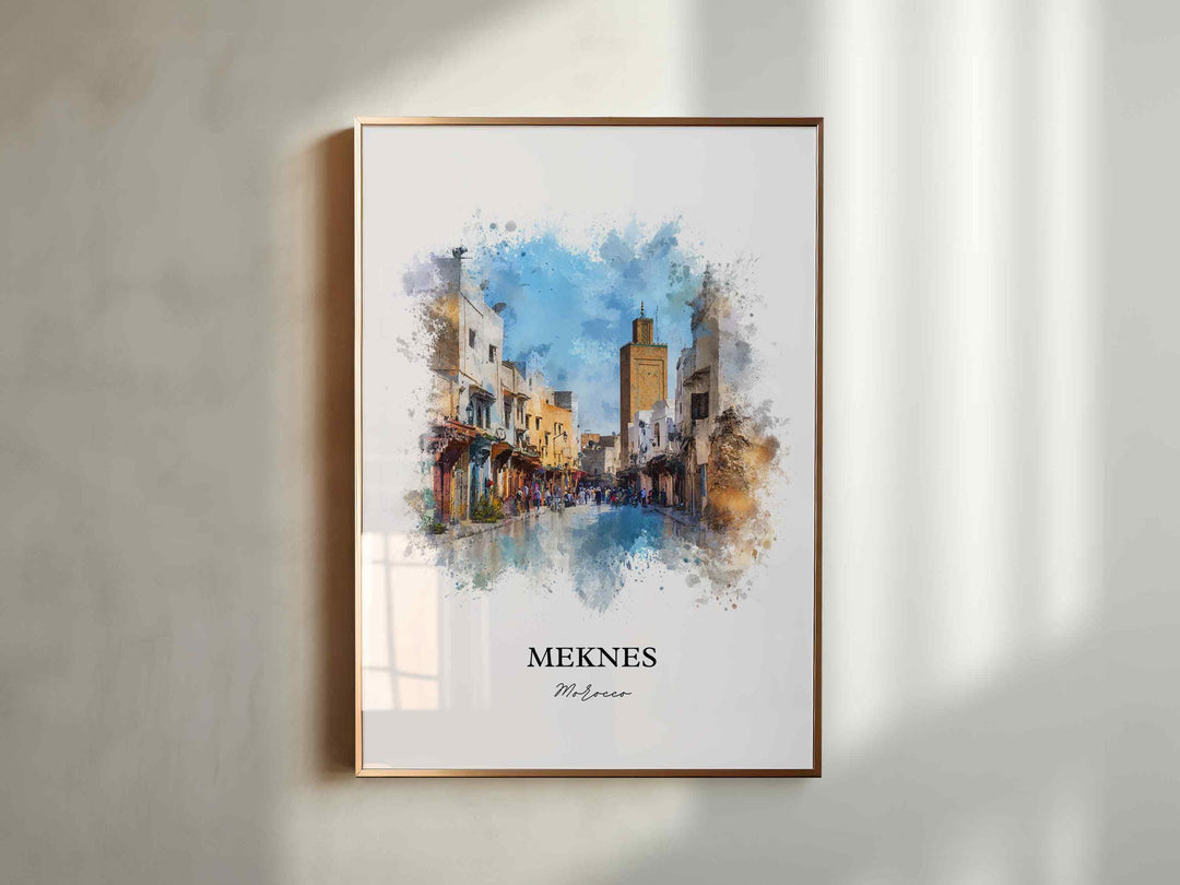 Meknes, Morocco – Watercolor Art Print