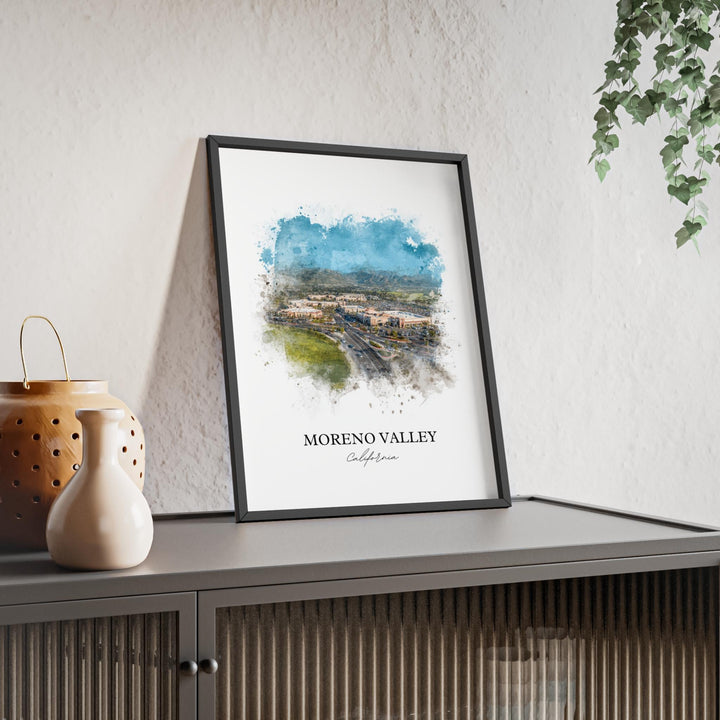 Moreno Valley Art, Riverside County Print, San Bernardino Watercolor Art, Moreno Valley Gift, Travel Print, Travel Poster, Housewarming Gift